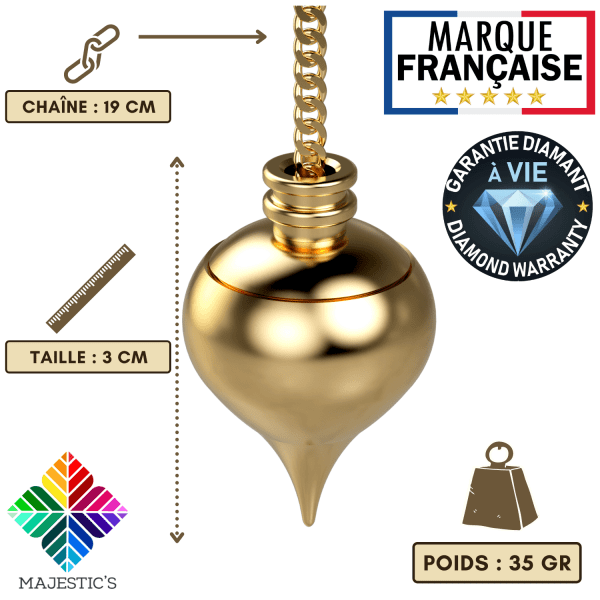 Pendule divinatoire de Radiesthésie ABBE Mermet – Image 2